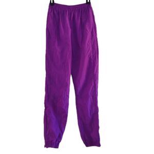 Vintage 90's Reebok Jogging Windbreaker Pants M Purple